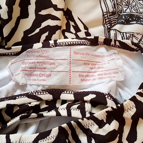 Lands' End Brown & White Zebra Print One Piece Swimsuit-🆕 - Picture 7 of 12